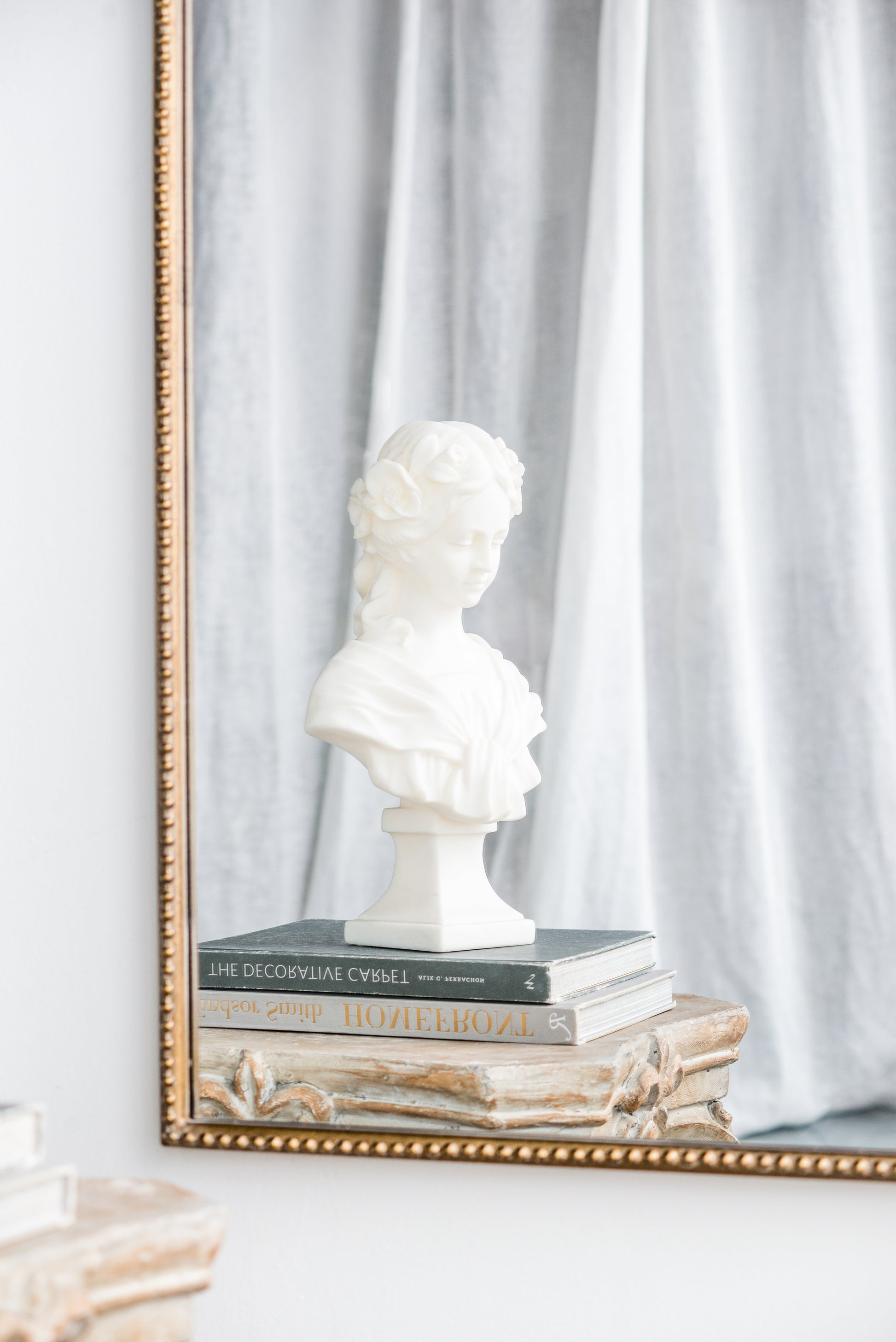 24" X 42" Gold Arch Mirror, Baroque Inspired Wall Decor For Bathroom Bedroom Living Room Gold Mdf Glass