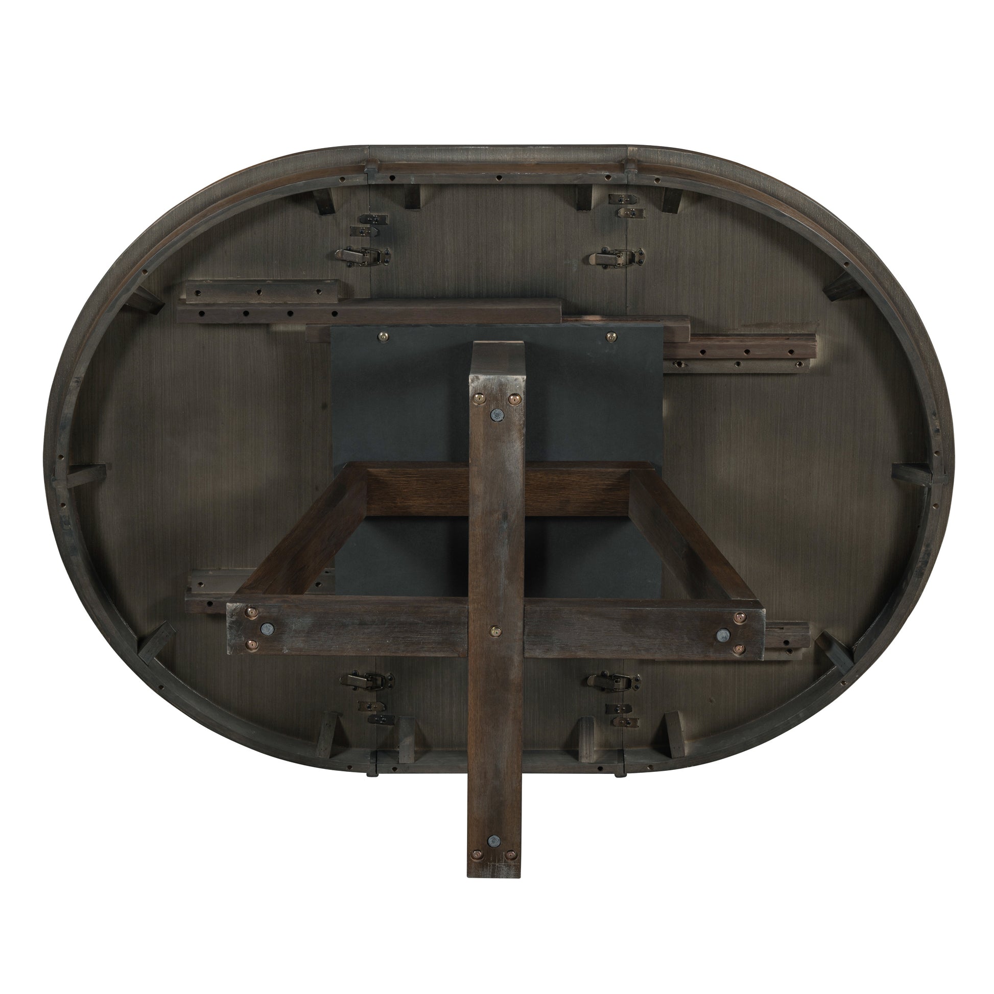 5 Piece Retro Functional Dining Set, Round Table With A 16"W Leaf And 4 Upholstered Chairs For Dining Room And Living Room Walnut Walnut Solid Wood