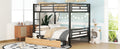 Metal Full Size Convertible Bunk Bed With 2 Drawers, Black Box Spring Not Required Full Black Metal Bedroom Bed Frame Metal & Wood