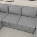 United We Win Modular Sectional Sofa U Shaped Modular Couch With Reversible Chaise Modular Sofa Sectional Couch With Storage Seats Gray Linen