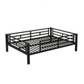 Metal Full Size Convertible Bunk Bed With 2 Drawers, Black Box Spring Not Required Full Black Metal Bedroom Bed Frame Metal & Wood