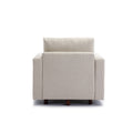 2 Seat Module Sectional Sofa Couch With 1 Ottoman For Living Room,Seat Cushion And Back Cushion Non Removable And Non Washable,Cream Cream Wood Primary Living Space Soft Modern Rubberwood Foam Linen 2 Seat