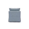 Modern Fabric Linen Middle Module For Modular Sofa Sectional Sofa Couch Accent Armless Chair, Cushion Covers Removable And Washable,Light Blue Light Blue Wood Medium Soft Cushion Back Modern Rubberwood Armless Foam Linen 1 Seat