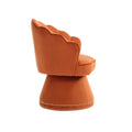 Coolmore Swivel Barrel Chair, Comfy Round Accent Sofa Chair For Living Room, 360 Degree Swivel Barrel Club Chair, Leisure Arm Chair For Nursery, Hotel, Bedroom, Office, Lounge Orange Velvet