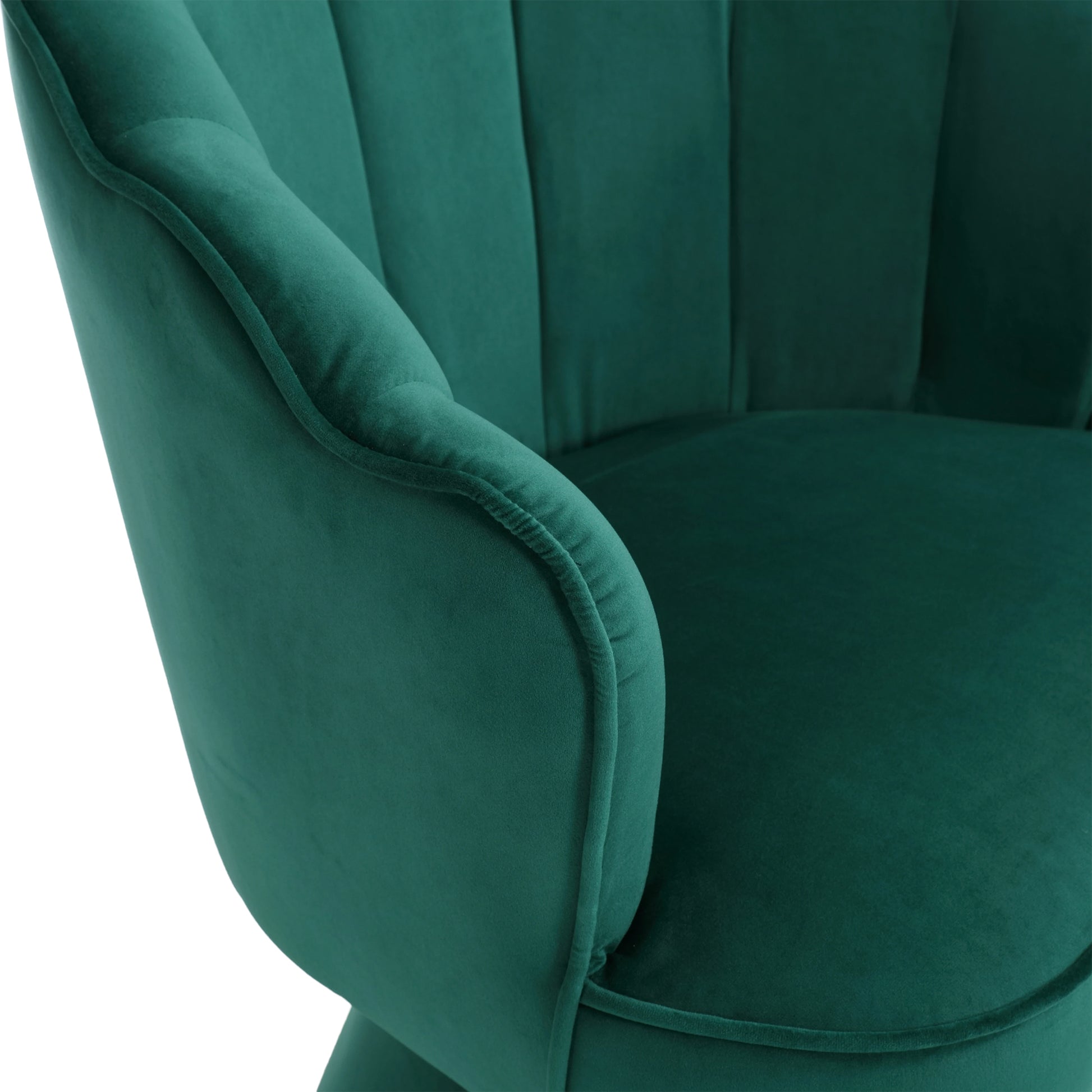 Coolmore Swivel Barrel Chair, Comfy Round Accent Sofa Chair For Living Room, 360 Degree Swivel Barrel Club Chair, Leisure Arm Chair For Nursery, Hotel, Bedroom, Office, Lounge Emerald Velvet