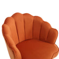 Coolmore Swivel Barrel Chair, Comfy Round Accent Sofa Chair For Living Room, 360 Degree Swivel Barrel Club Chair, Leisure Arm Chair For Nursery, Hotel, Bedroom, Office, Lounge Orange Velvet