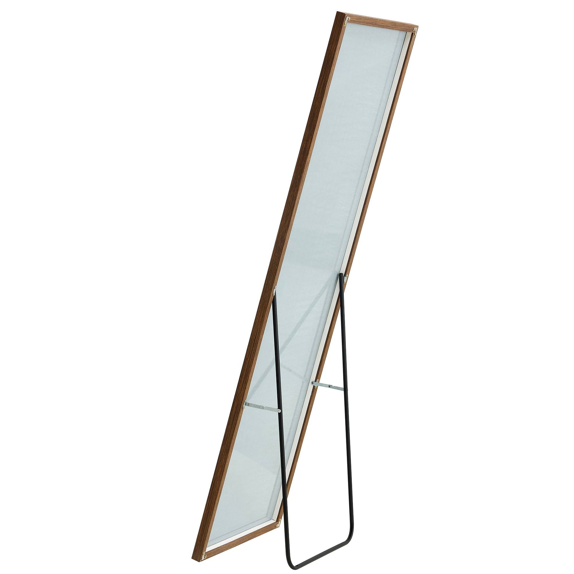 Clean And Beautiful Solid Wood Frame Full Length Mirror, Dressing Mirror, Bedroom Porch, Decorative Mirror, Clothing Store, Floor Standing Large Mirror, Wall Mounted. 65 "* 23" Transparent Glass