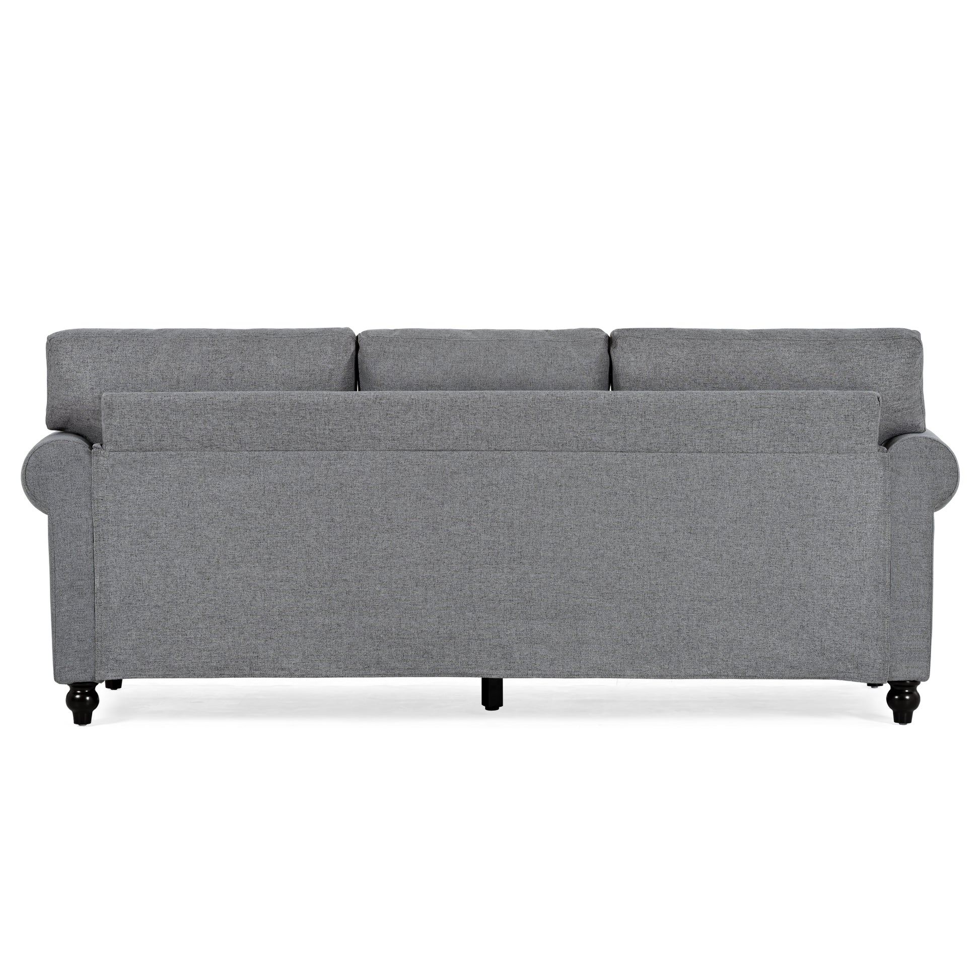 3 Seater Sofa. Grey Foam Fabric