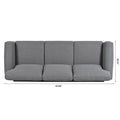 3 Seater Sofa. Grey Foam Fabric
