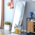 Clean And Beautiful Solid Wood Frame Full Length Mirror, Dressing Mirror, Bedroom Porch, Decorative Mirror, Clothing Store, Floor Standing Large Mirror, Wall Mounted. 65 