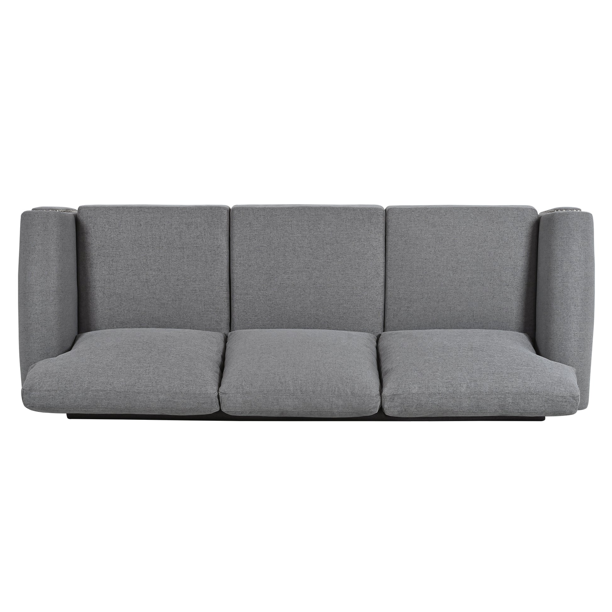 3 Seater Sofa. Grey Foam Fabric