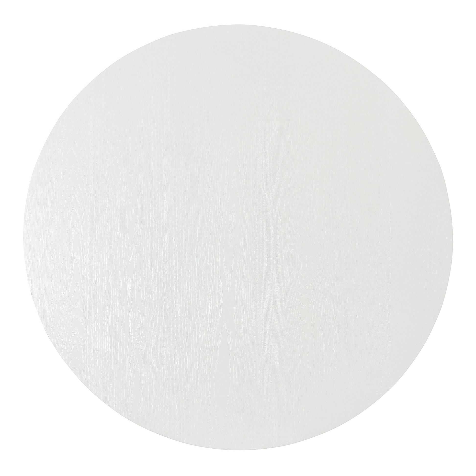 Retro Round Dining Table Minimalist Elegant Table For Living Room, Dining Room Creamy White Creamy White Rubber Wood