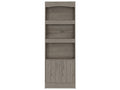 Bookcase Denver,Metal Hardware, Light Gray Finish Light Gray Particle Board