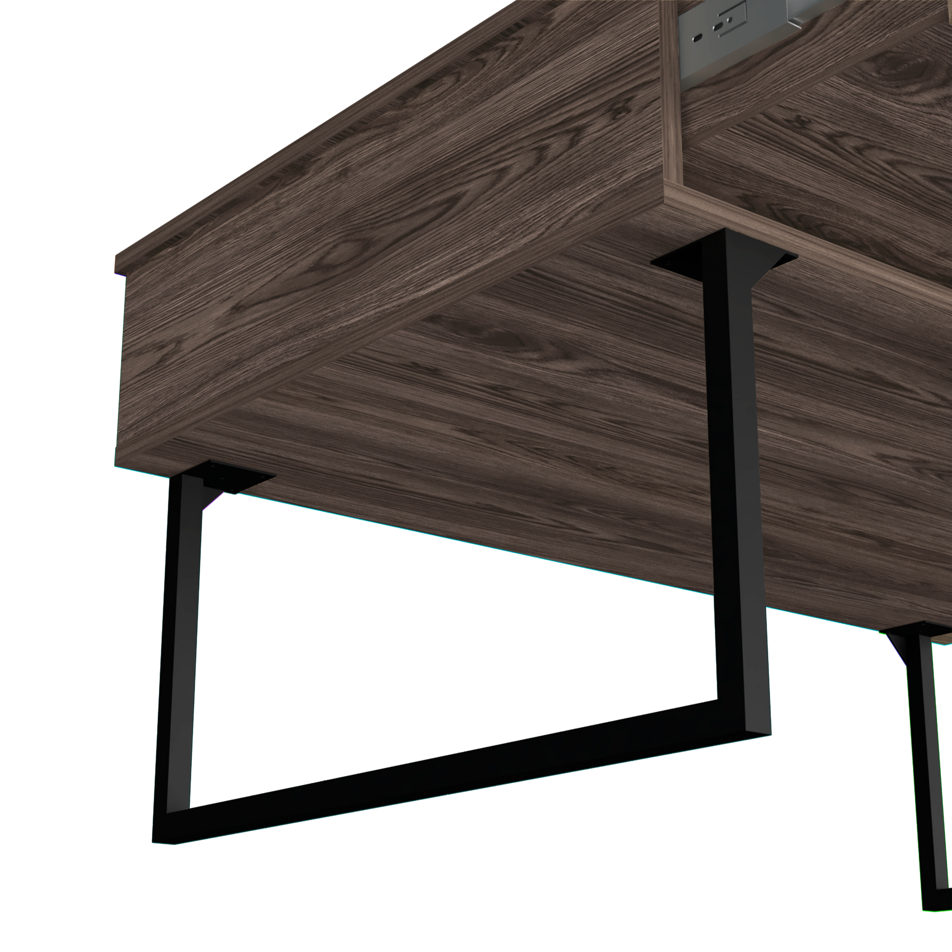 Lift Top Coffee Table With Drawer Vezu, Dark Walnut Finish Brown Particle Board