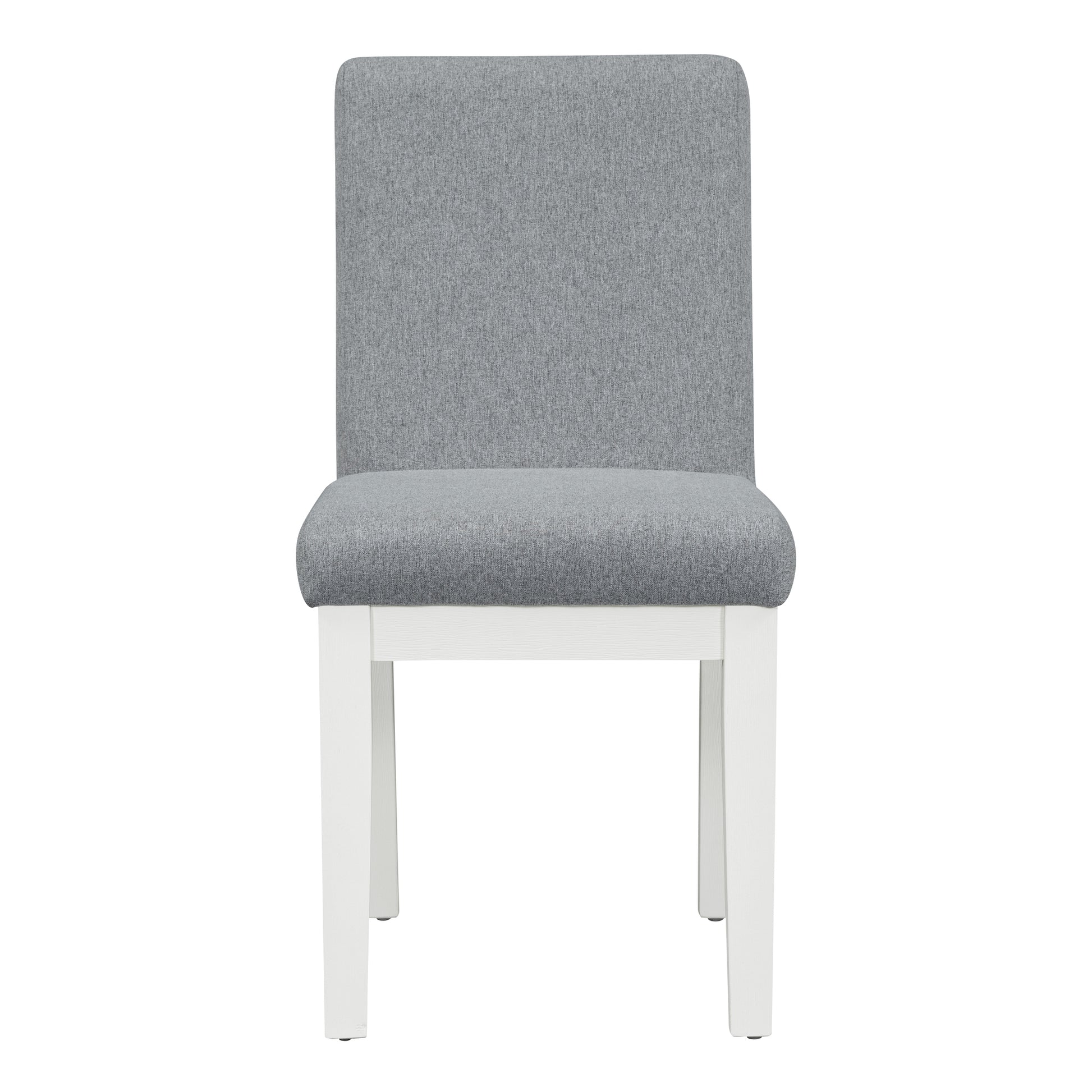 Simple And Modern 4 Piece Upholstered Chairs With White Legs For Living Room, Dining Room White Gray White Gray Rubber Wood