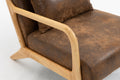 Mid Century Modern Accent Chair With Wood Frame, Upholstered Living Room Chairs With Waist Cushion, Reading Armchair For Bedroom Sunroom White Cotton Pu Leather