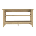 Storage Bench Susho, Upper And Lower Shelf, Light Oak Finish Light Oak Particle Board