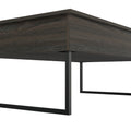 Lift Top Coffee Table Wuzz, Two Legs, Two Shelves, Carbon Espresso Black Wengue Finish Espresso Particle Board