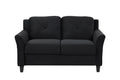 Fashion Living Room Two Piece Sofa Set, Living Room Three Seater Two Seater Antique Black Polyester