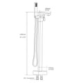 Freestanding Bathtub Faucet With Hand Shower Brushed Nickel Metal