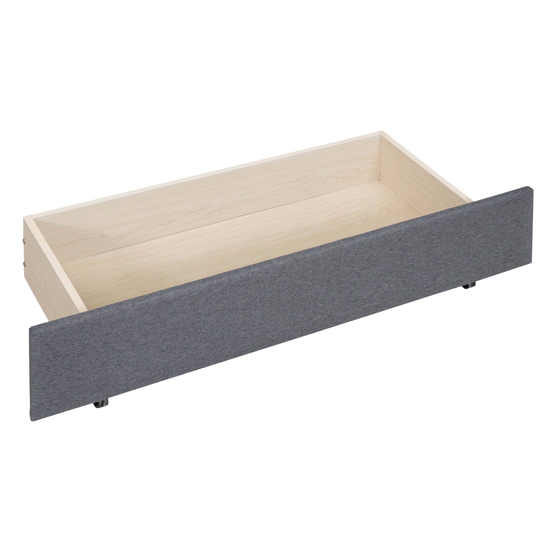 Queen Size Upholstered Platform Bed With 2 Drawers And 1 Twin Xl Trundle, Classic Headboard Design, Gray Gray Linen