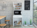 Pantry Piacenza,Two Double Door Cabinet, White Finish White Particle Board