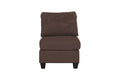 Modular Sectional 6Pc Set Living Room Furniture U Sectional Couch Black Coffee Linen Like Fabric 2X Corner Wedge 2X Armless Chairs And 2X Ottomans Coffee Wood Primary Living Space Cushion Back