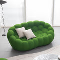 74.8'' Modern Bubble Floor Couch For Living Room,Green Green Foam Fabric 2 Seat