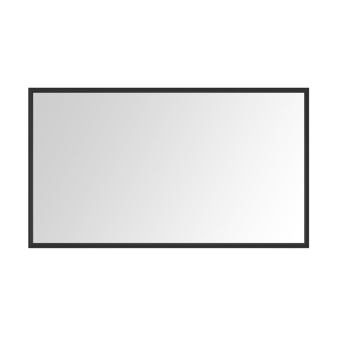 72In. W X 48In. H Metal Framed Bathroom Mirror For Wall, Rectangle Mirror, Bathroom Vanity Mirror Farmhouse, Anti Rust, Hangs Horizontally Or Vertiy Matte Black Aluminium