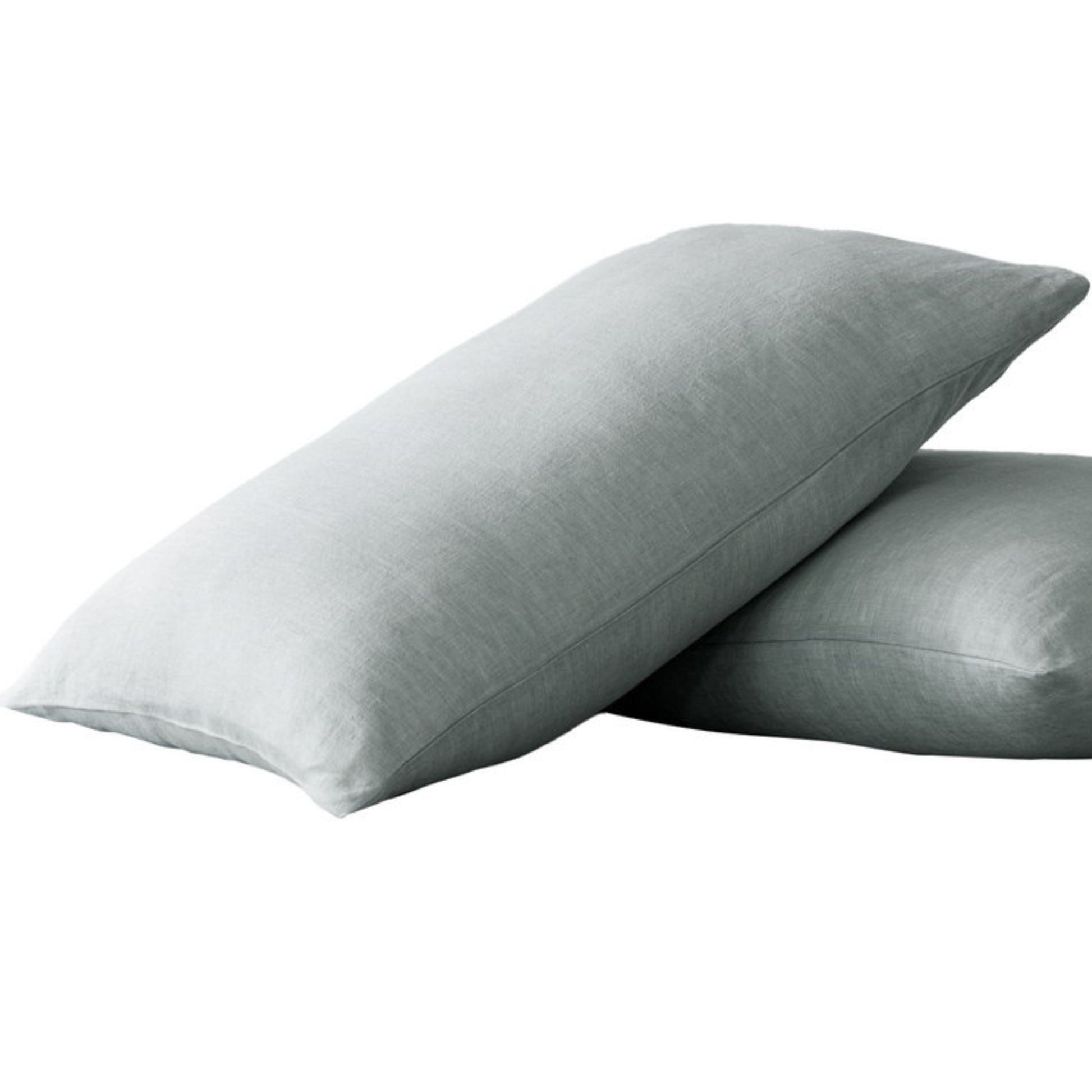 King Size Pillow Cases Set Of 2, King Pillow Cases Set Of 2, Pillow Cases King, Premium Soft Linen Pillow Case With Envelope Enclosure 20"X36", Sea Glass White Linen Linen