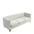 3 Seater 2 Seater Combination Sofa.Beige Velvet Beige Foam Velvet