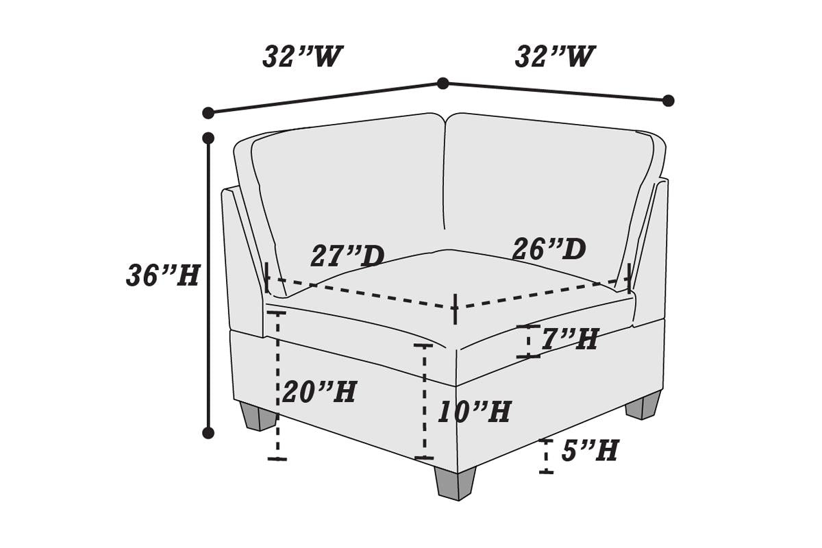 Modular Sectional 6Pc Set Living Room Furniture U Sectional Couch Black Coffee Linen Like Fabric 2X Corner Wedge 2X Armless Chairs And 2X Ottomans Coffee Wood Primary Living Space Cushion Back
