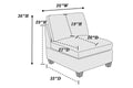 Modular Sectional 6Pc Set Living Room Furniture U Sectional Couch Black Coffee Linen Like Fabric 2X Corner Wedge 2X Armless Chairs And 2X Ottomans Coffee Wood Primary Living Space Cushion Back