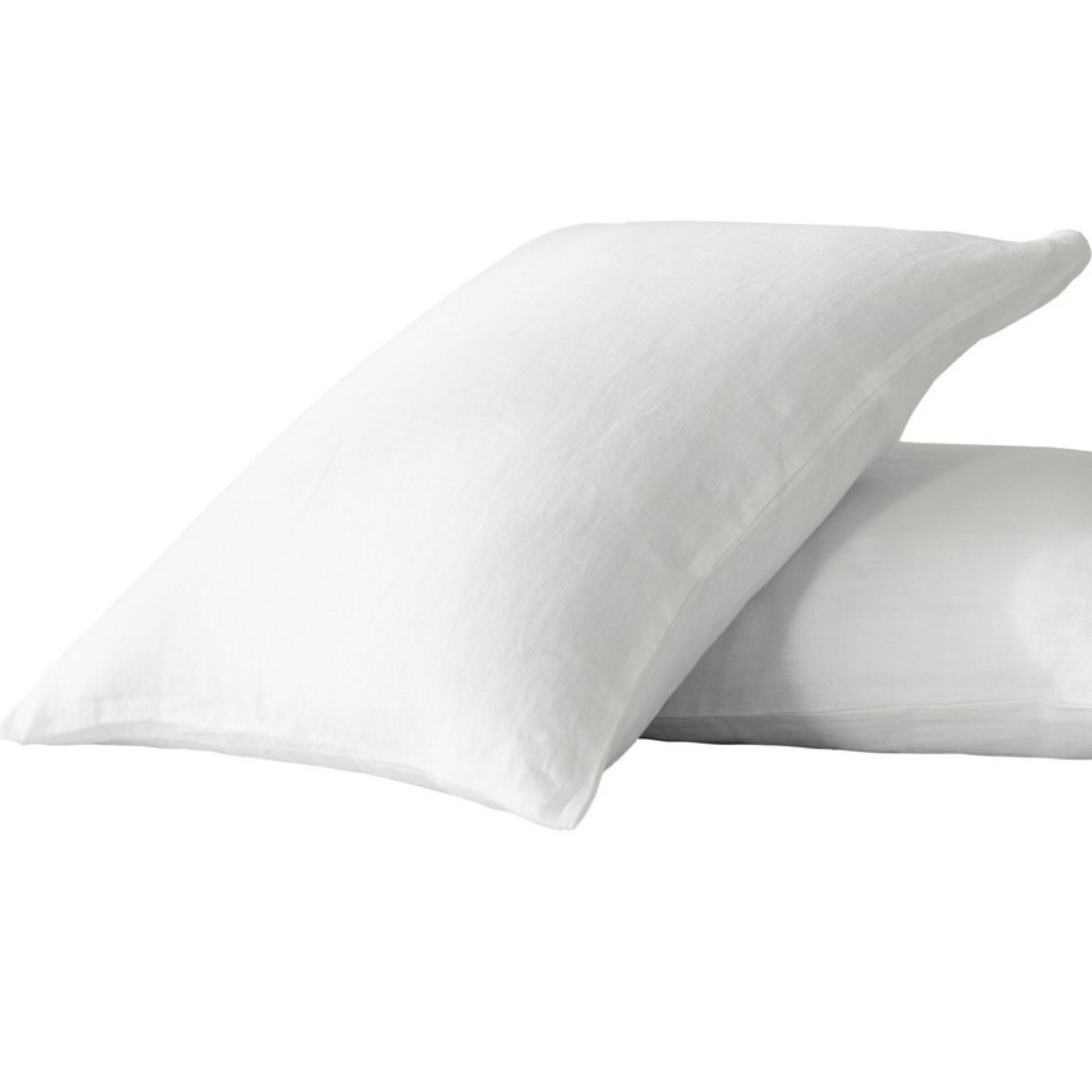 King Size Pillow Cases Set Of 2, Soft White Pillow Cases Set Of 2, Pillow Cases King, Premium Soft Linen Pillow Case With Envelope Enclosure 20"X36" White Linen Linen