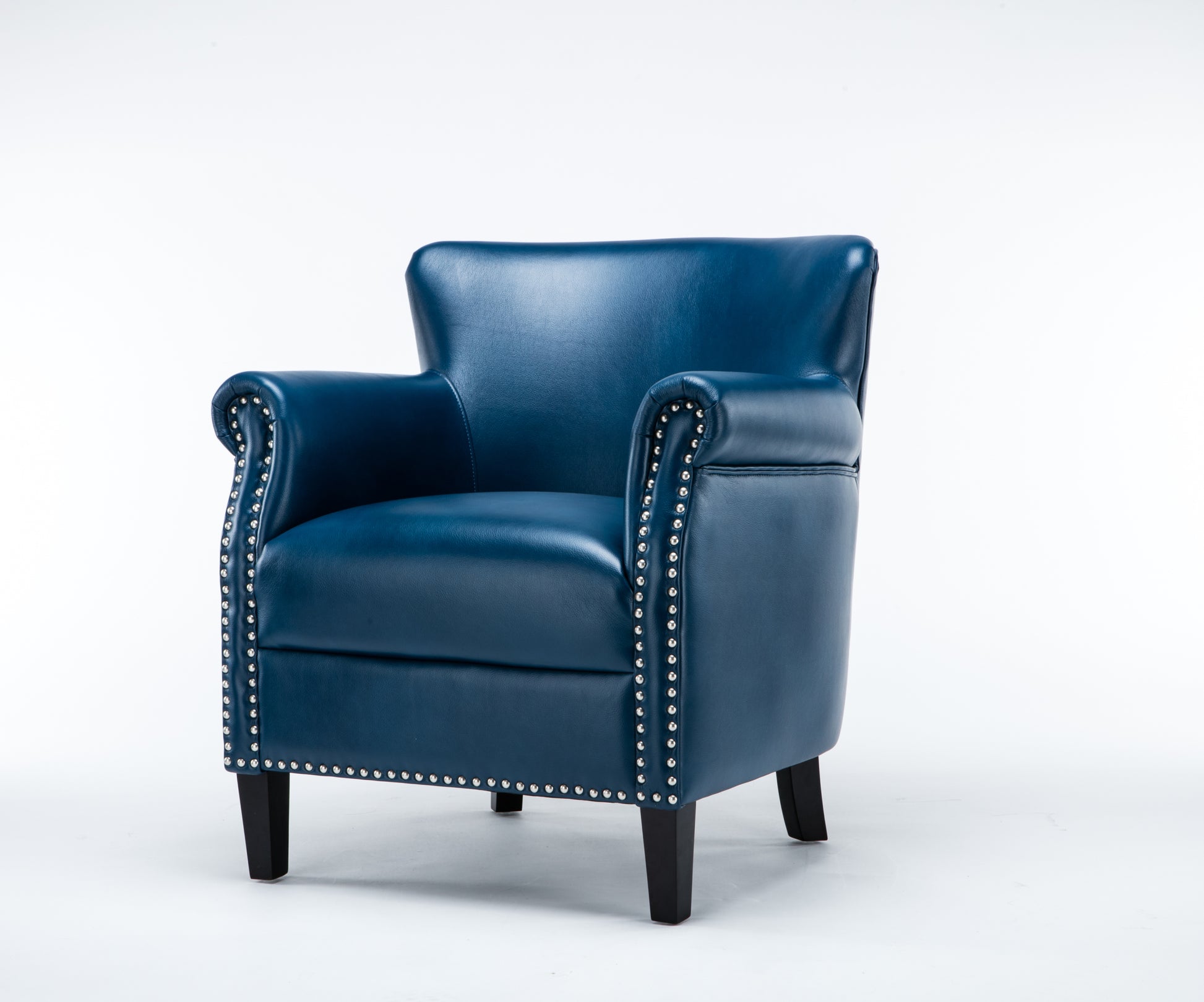 Hadley Navy Blue Club Chair Navy Blue Foam Polyester Blend
