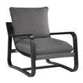 Blaire Sling Chair Upholstered In Charcoal Fabric With Metal Frame Charcoal Foam Polyester