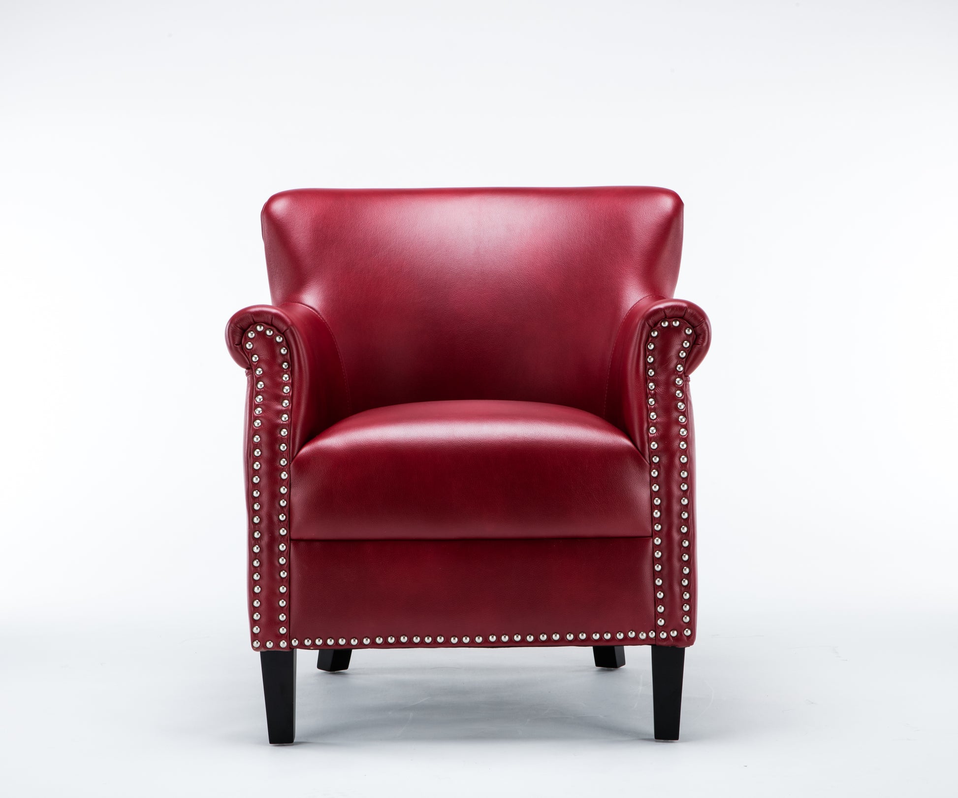 Hadley Red Club Chair Red Foam Polyester Blend