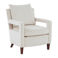 Alina Sea Oat Velvet Accent Arm Chair Beige Foam Velvet