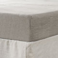 Fitted Queen Sheet 1 Pc, Bed Sheets Queen Size, Linen Sheets Queen Size, Hotel Sheets,& Fade Resistant Queen Sheets, Greige Greige Linen Linen