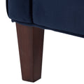 Alina Navy Blue Velvet Accent Arm Chair Navy Blue Foam Velvet