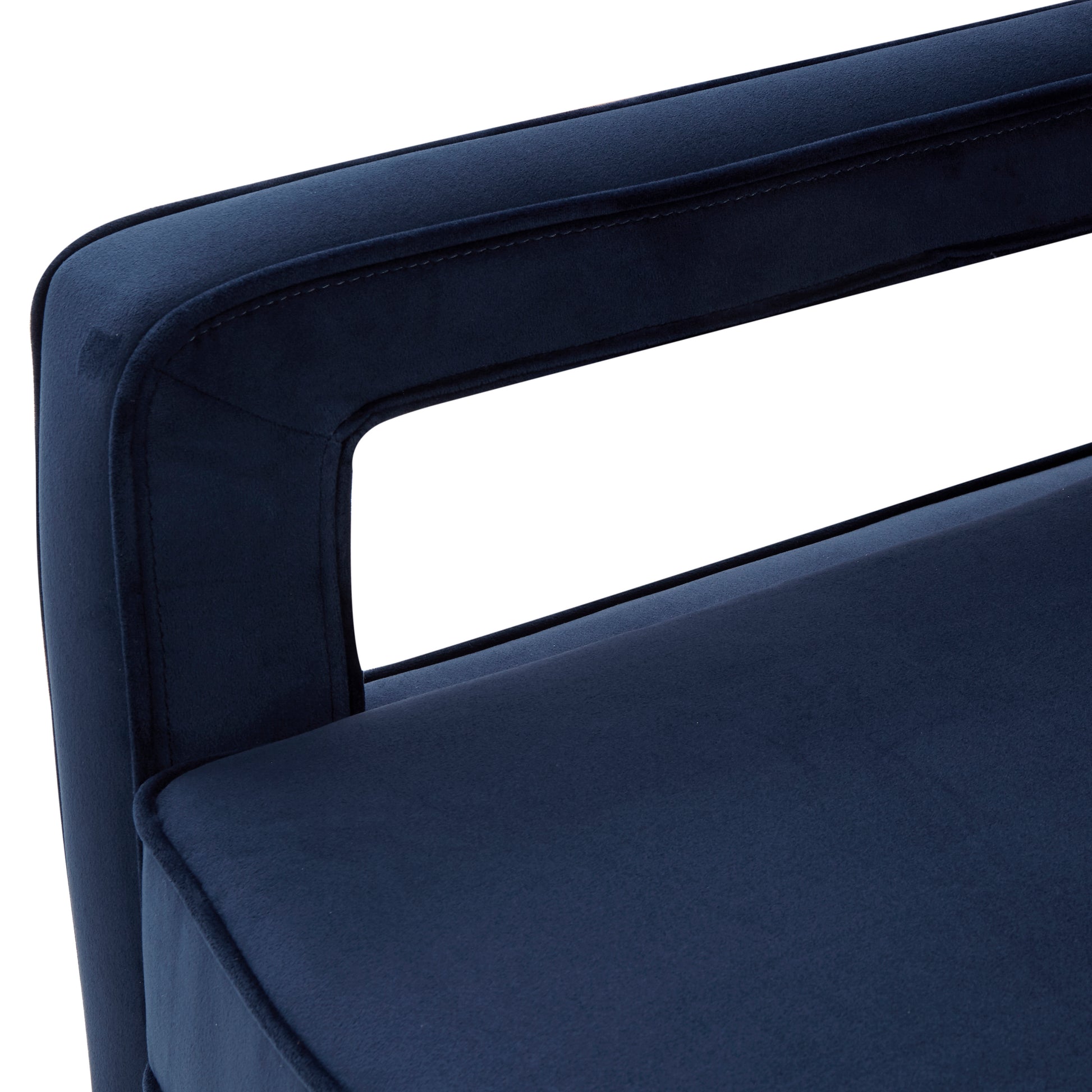Alina Navy Blue Velvet Accent Arm Chair Navy Blue Foam Velvet