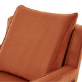 Alina Burnt Orange Velvet Accent Arm Chair Orange Foam Velvet