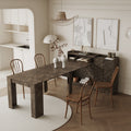Modern Extendable Dining Table With Storage Marble Mdf