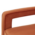Alina Burnt Orange Velvet Accent Arm Chair Orange Foam Velvet
