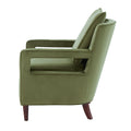 Alina Green Velvet Accent Arm Chair Green Foam Velvet