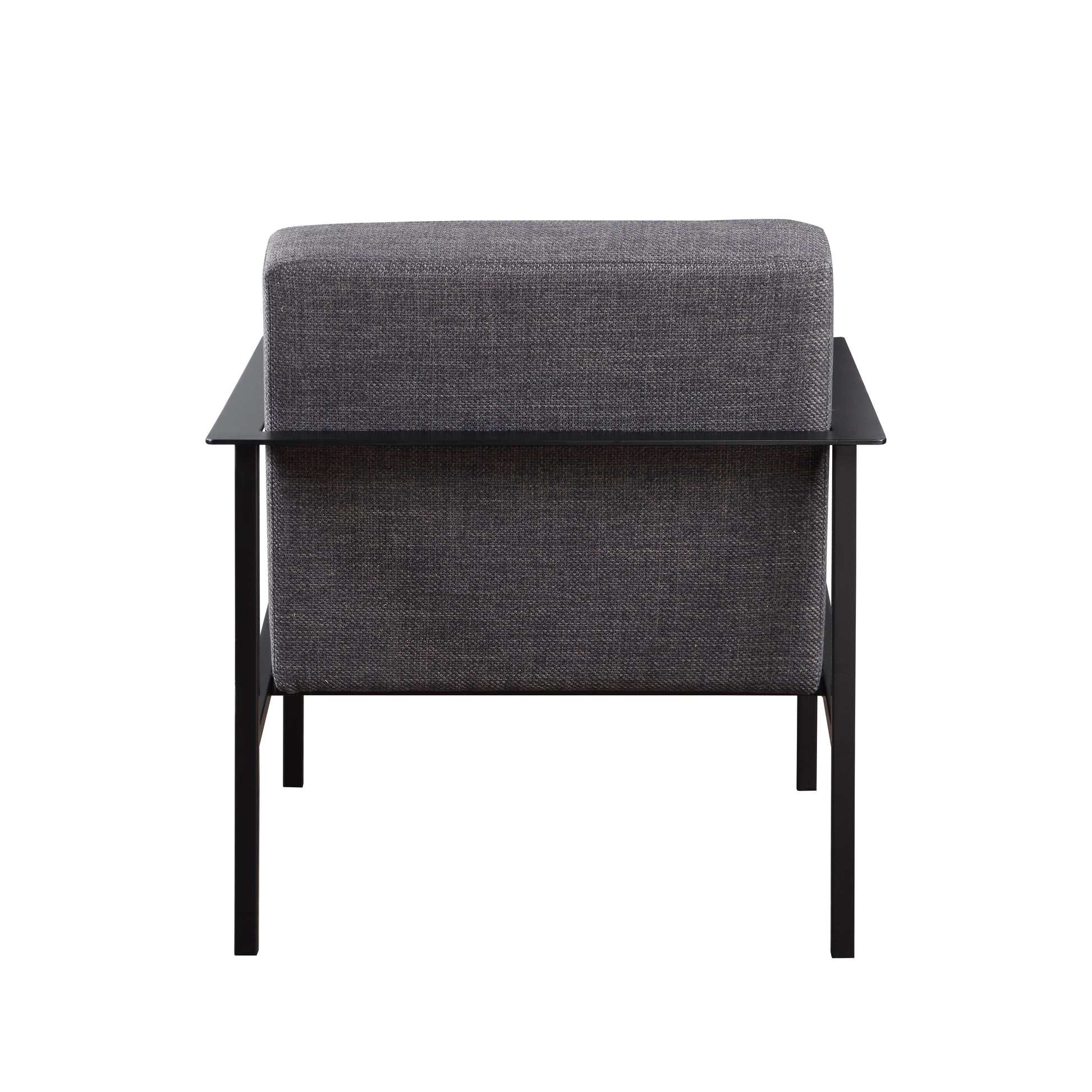 Millie Charcoal Stationary Metal Accent Chair Charcoal Foam Polyester