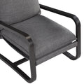 Blaire Sling Chair Upholstered In Charcoal Fabric With Metal Frame Charcoal Foam Polyester