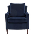 Alina Navy Blue Velvet Accent Arm Chair Navy Blue Foam Velvet