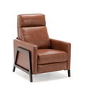 Madeline Push Back Recliner Caramel Caramel Foam Polyester Blend