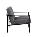 Millie Charcoal Stationary Metal Accent Chair Charcoal Foam Polyester